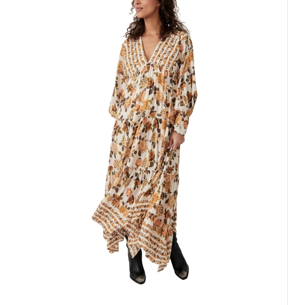 Row of roses free people dress.